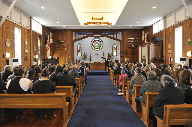 A church service at the Royal New Zealand Navy