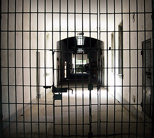 A gate at a prison