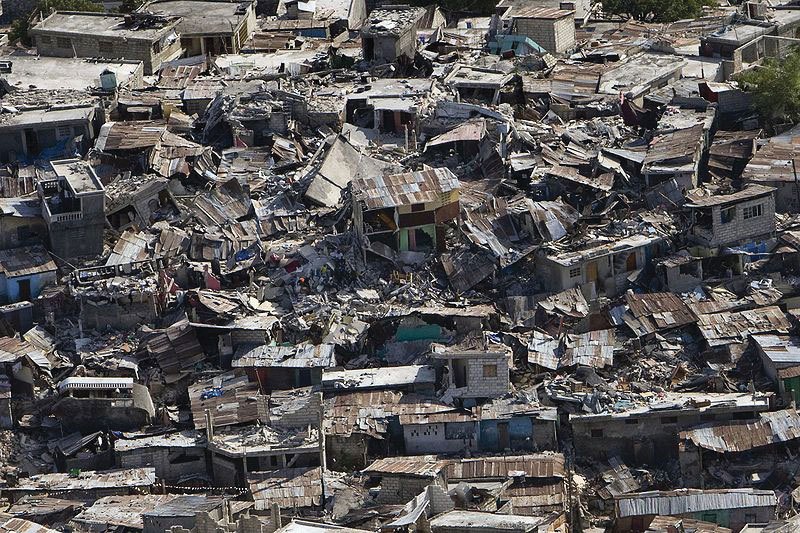 This photo illustrates the devastation of the Haiti earthquake