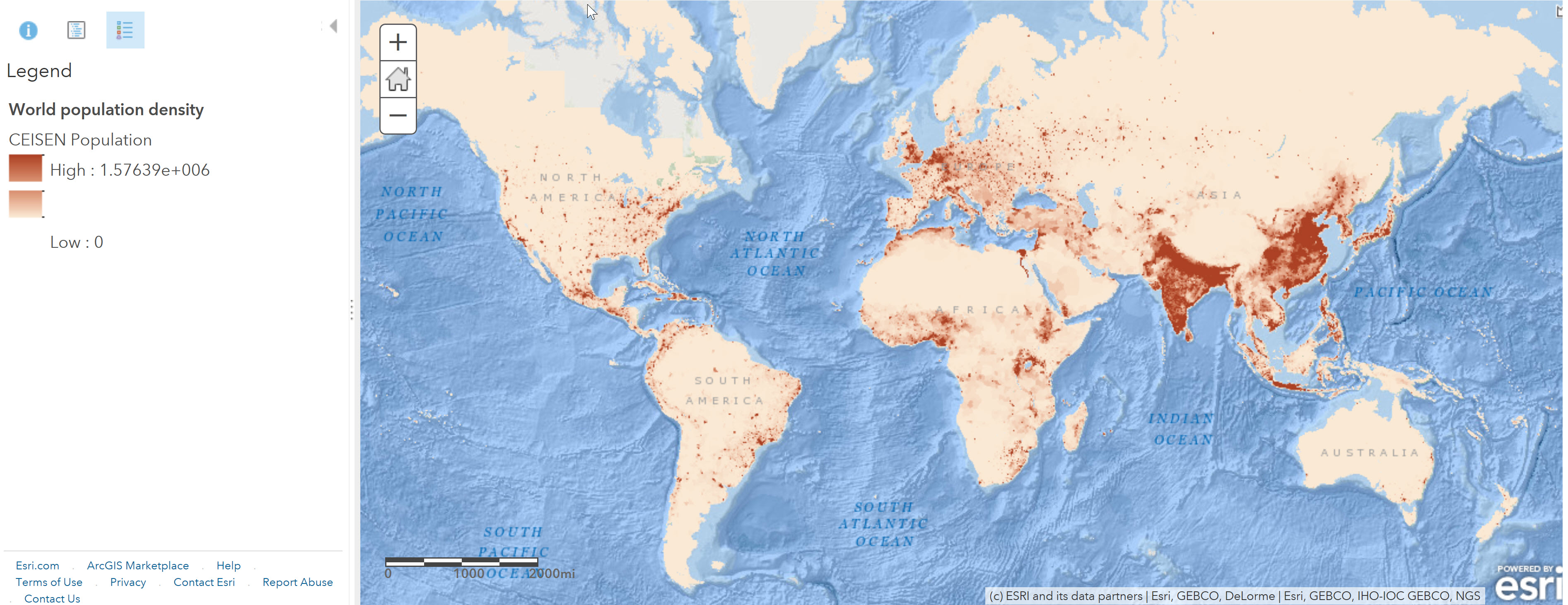 Arithmetic Density Map