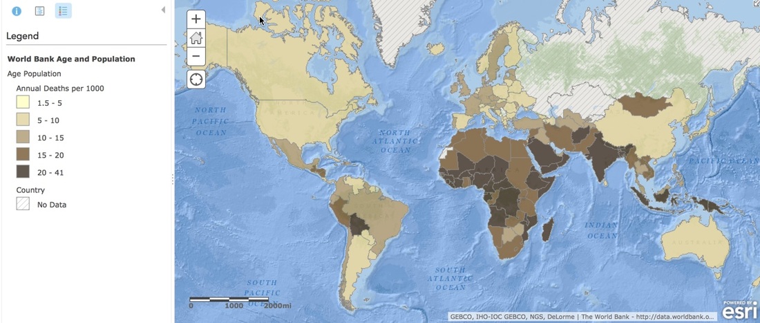 Crude Death Rates Map