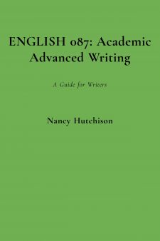 ENGLISH 087: Academic Advanced Writing book cover